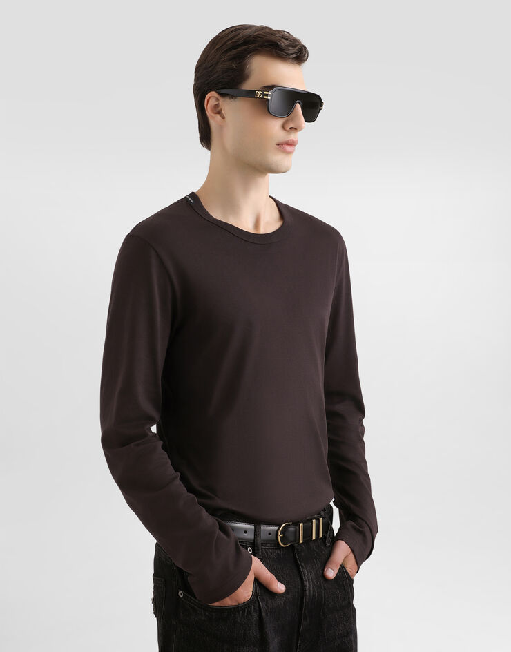 Dolce & Gabbana Cotton t-shirt Brown G8PV0TFU7EQ