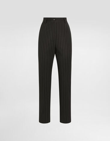 Dolce & Gabbana High-waisted pinstripe twill pants Dolce & Gabbana High-waisted pinstripe twill pants Multicolor FTAM2TFRBC0