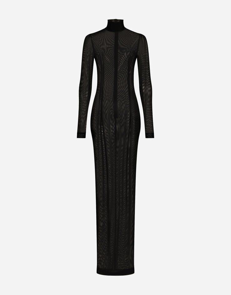 Dolce & Gabbana KIM DOLCE&GABBANA Robe longue en tulle Noir F6CMYTFLRC2