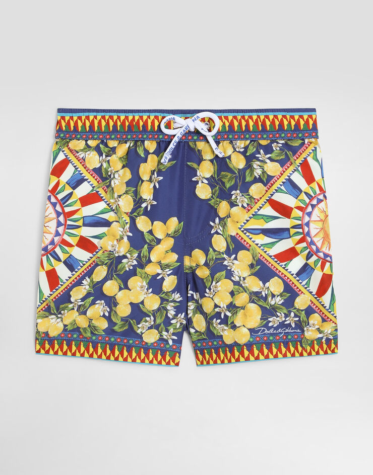 Dolce & Gabbana Carretto-print nylon swim boxer shorts Multicolor L1J850ON0I1