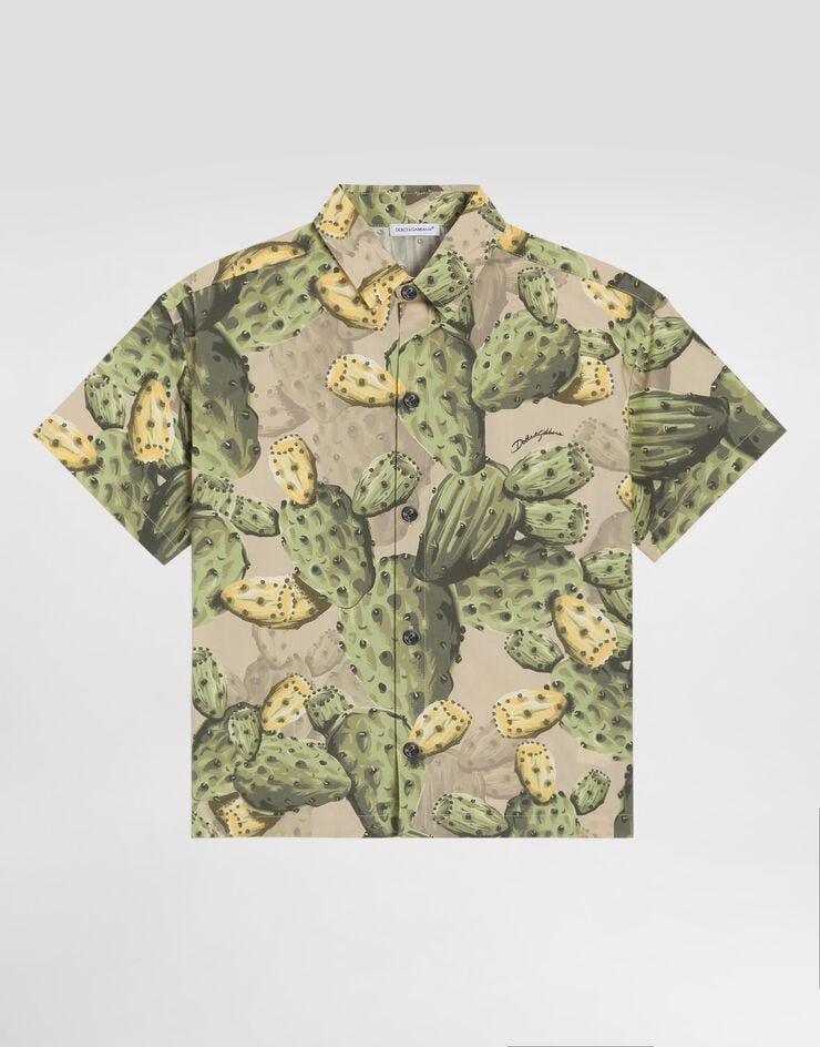 Dolce & Gabbana Cactus-print poplin shirt Multicolor L44S72HS5UD