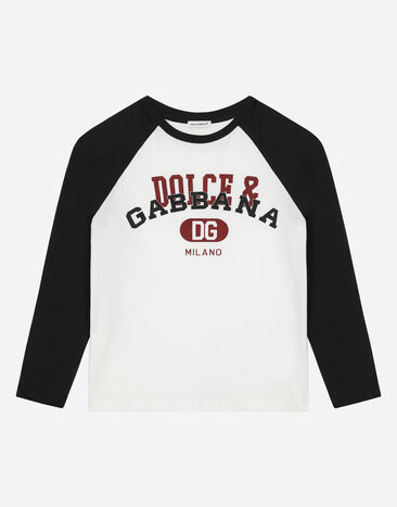 Dolce & Gabbana Jersey T-shirt with Dolce&Gabbana logo Print L53DX7FS8DD