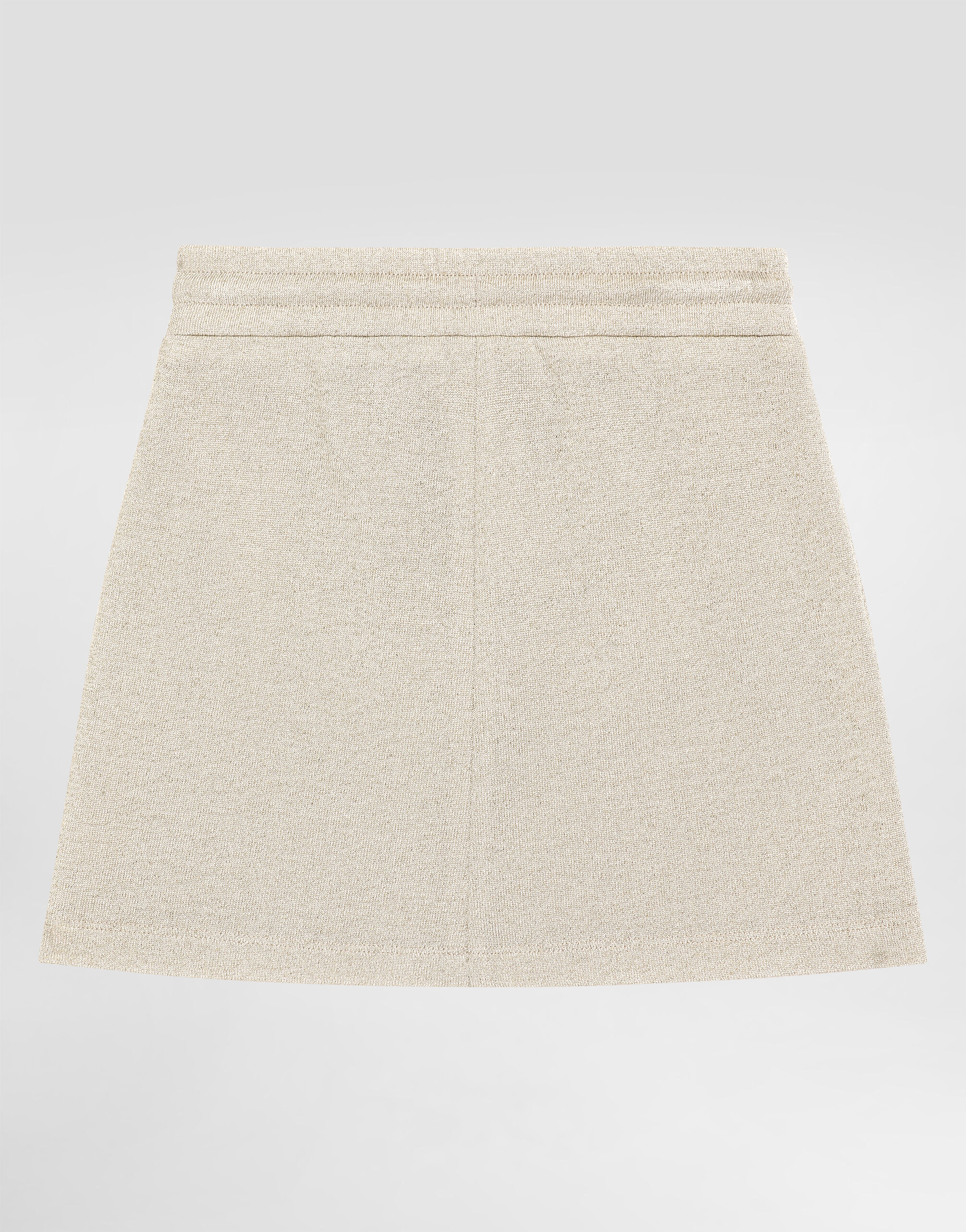ゴールドのガールズ Lurex jersey skirt with DG logo | Dolce&Gabbana®