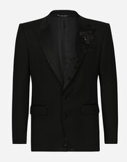 Dolce & Gabbana Embroidered single-breasted Sicilia-fit jacket Black G2PQ4ZGH907