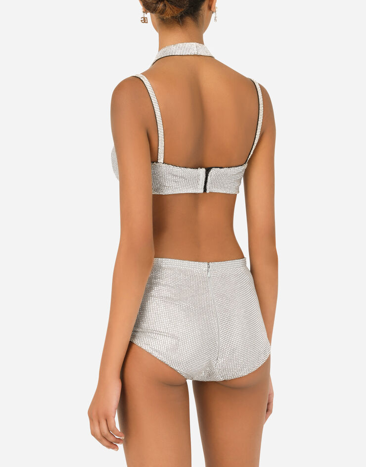 Dolce & Gabbana Crystal mesh bandeau top Crystal F753JZGDG96