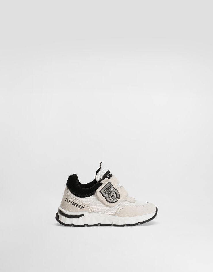 Dolce & Gabbana Sneakers en matières mélangées Blanc DN0199AA954