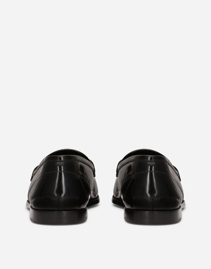 Brushed calfskin loafers in Black for Men | Dolce&Gabbana®