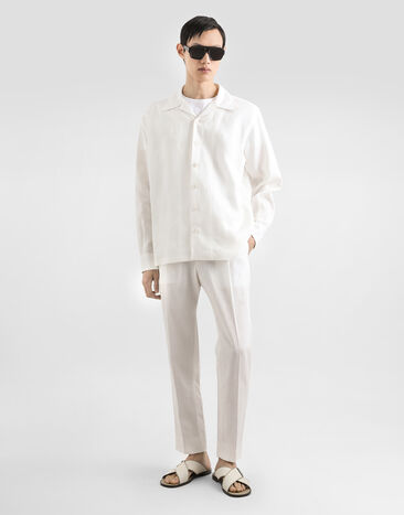 Dolce & Gabbana Hawaii linen shirt White G5GX9TFU4JB