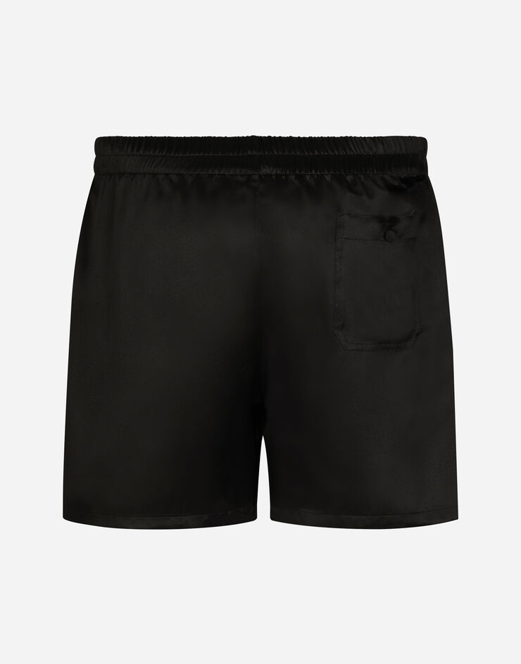 Dolce & Gabbana Short en soie Noir M3A27TFU1AU