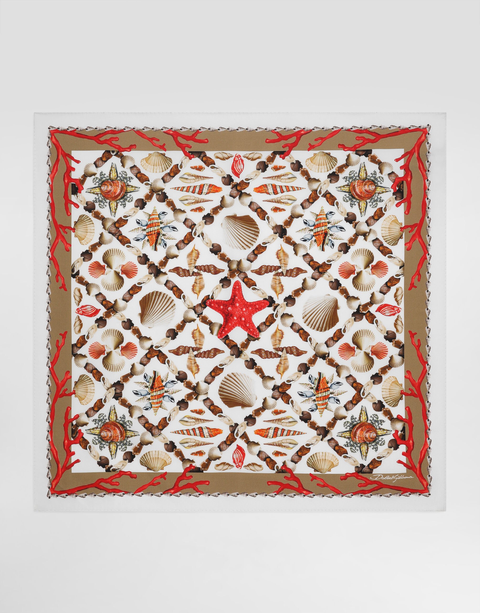 【関税＆送料込み】Dolce & Gabbana Scarfs Printed silk twill scarf in multicoloured - Dolce Gabbana