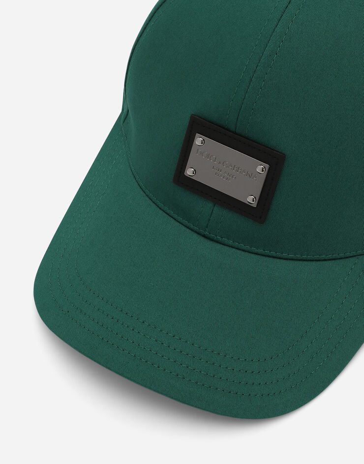Dolce&Gabbana Cotton baseball cap with logo tag Multicolor GH590AGF421