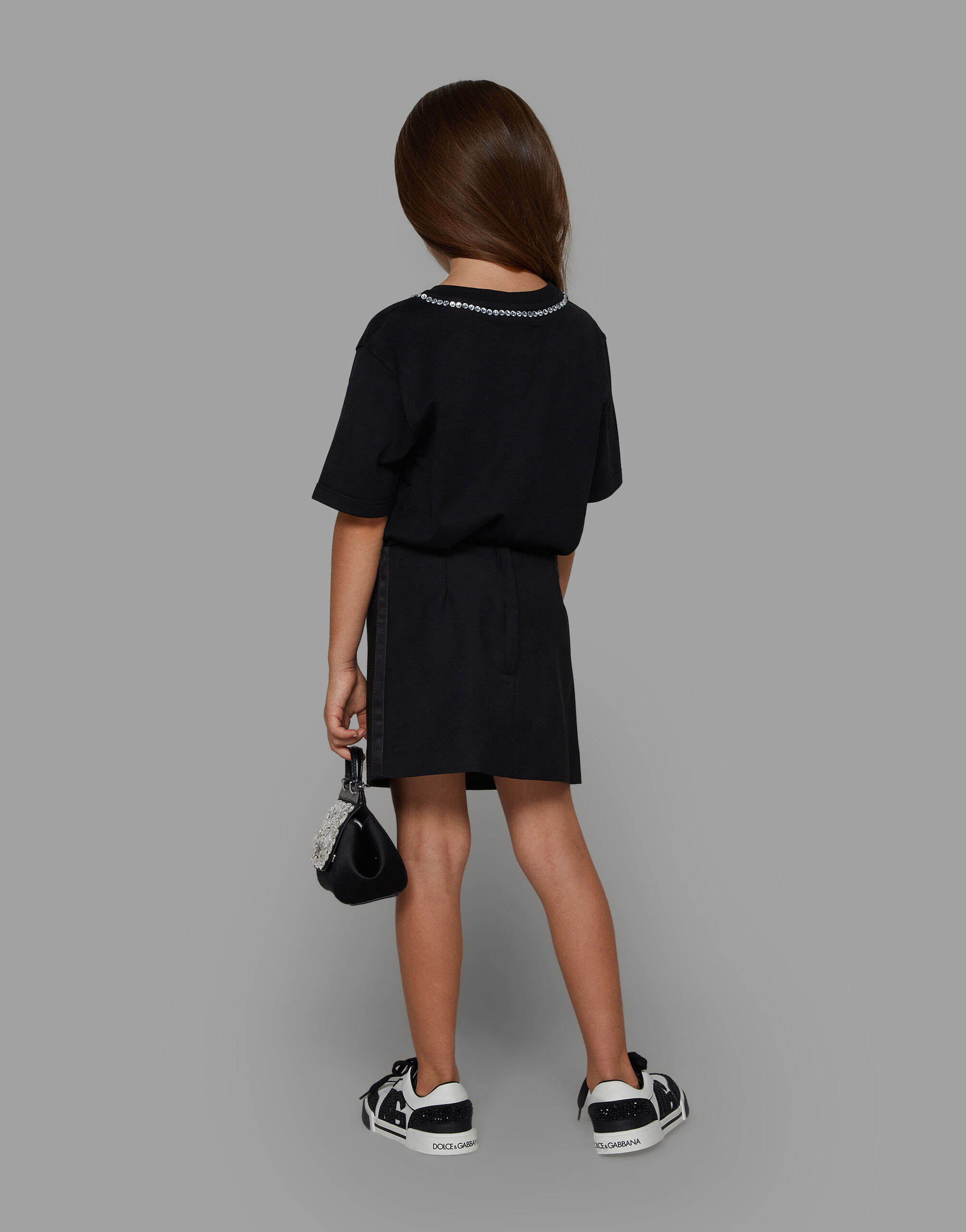 ブラックのガールズ Miniskirt with DG logo | Dolce&Gabbana®