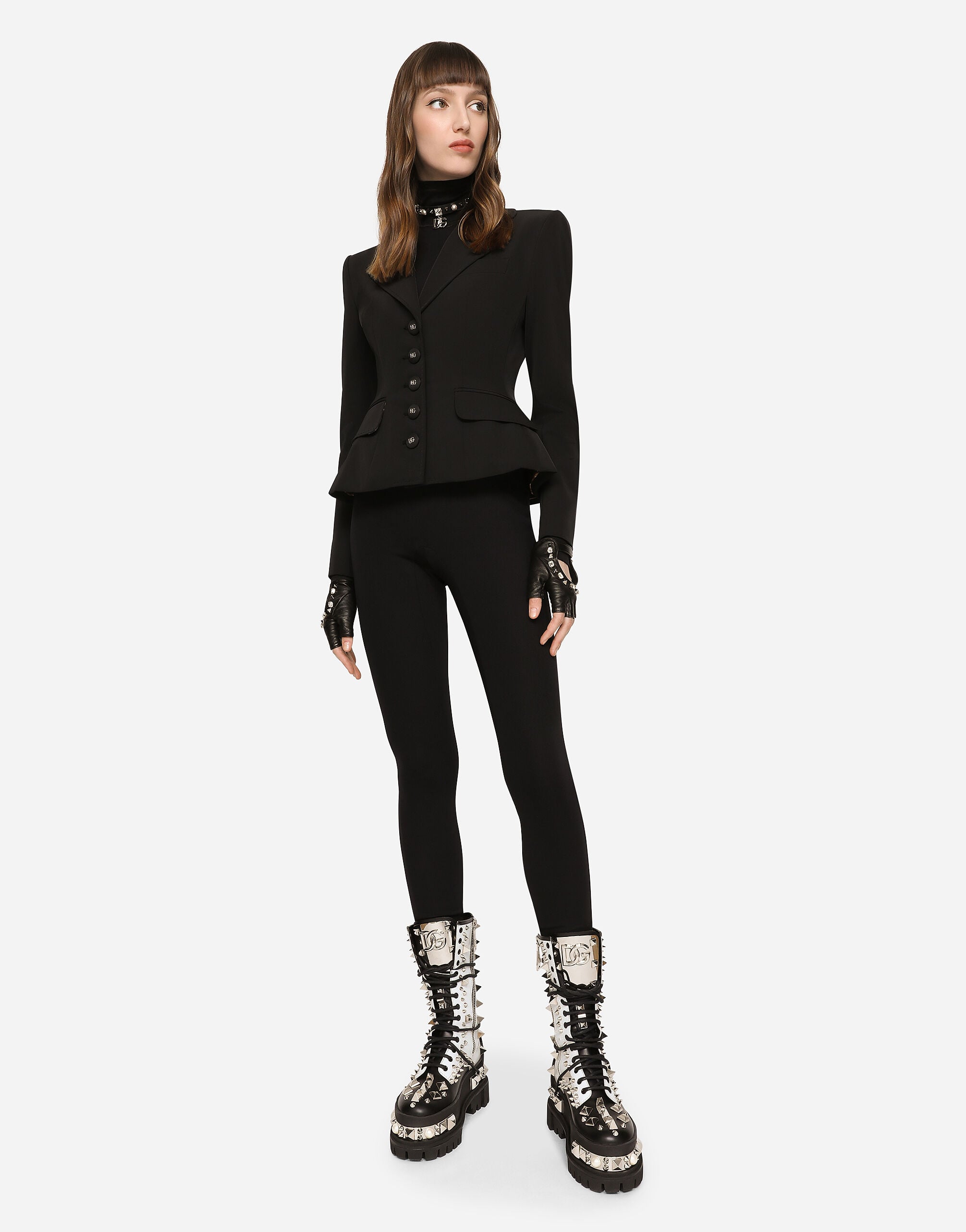 Technical gabardine Dolce jacket in Black for Women | Dolce&Gabbana®