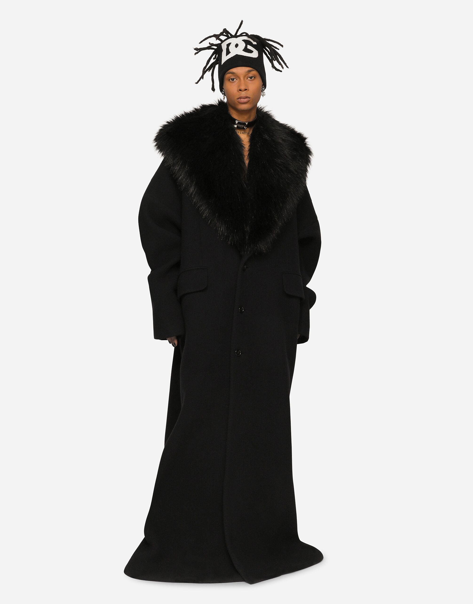 Dolce and gabbana wool hot sale coat