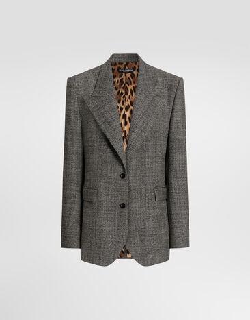 Dolce & Gabbana Single-breasted wool jacket Multicolor F2JAFTFM2G4
