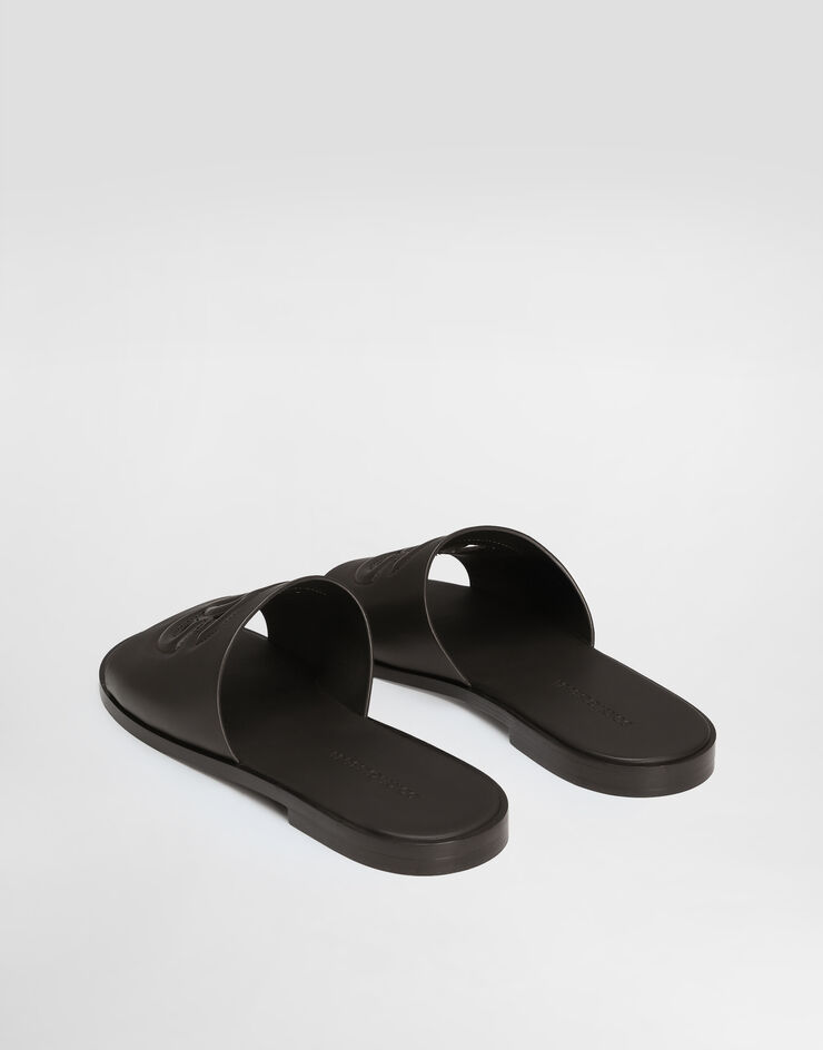 Dolce & Gabbana Calfskin sliders Brown A80397AO602