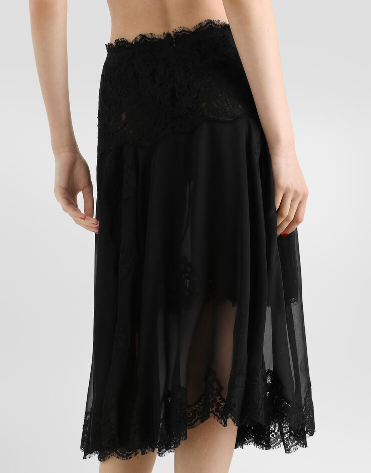 Dolce & Gabbana Chiffon skirt Dolce & Gabbana Chiffon skirt Black F4DLPTFU1AT