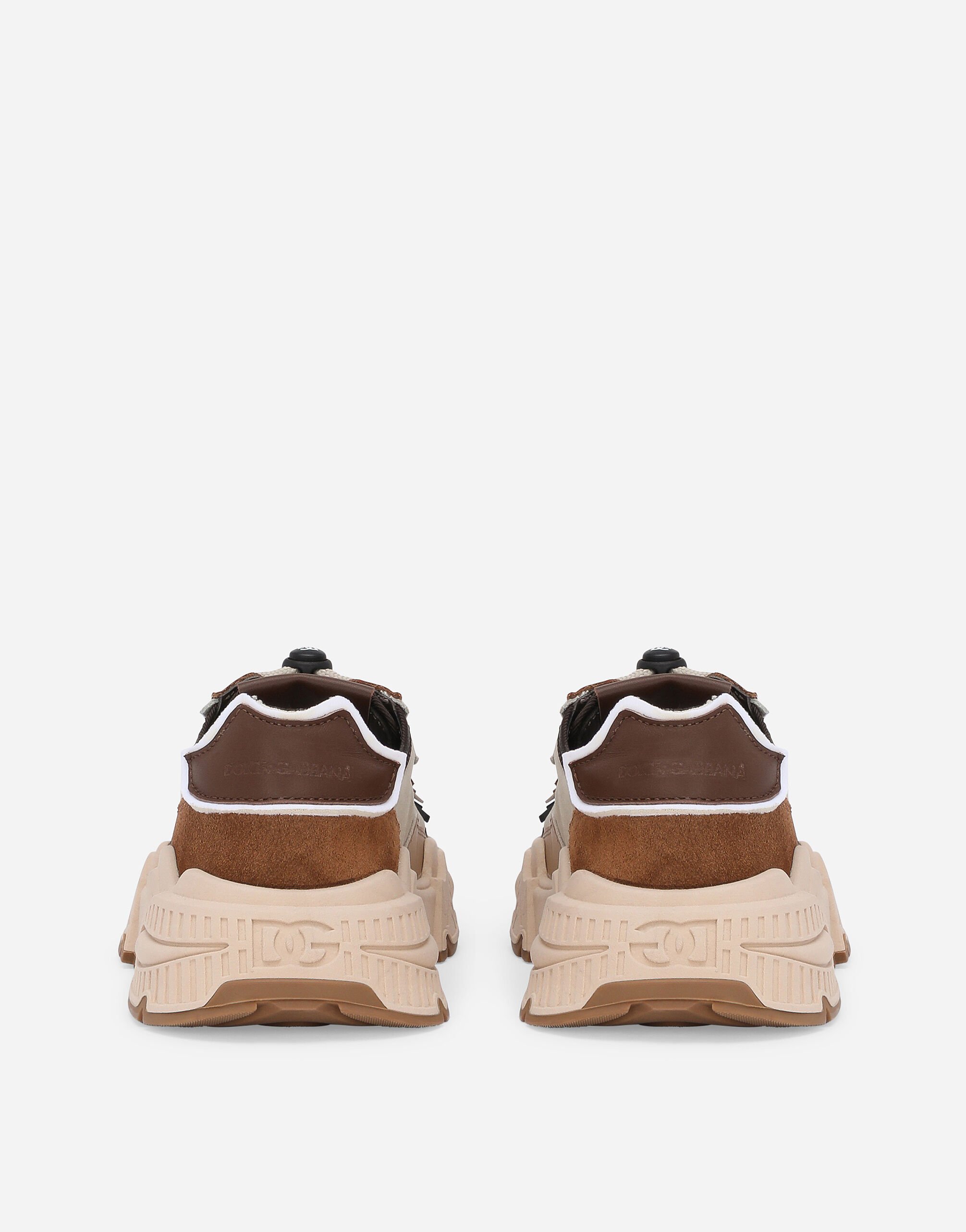 Nylon Daymaster sneakers with DG logo in Beige for Men | Dolce&Gabbana® US
