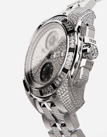 Dolce & Gabbana DS5 gold watch with diamond pavé White Gold WWJS1GXP002