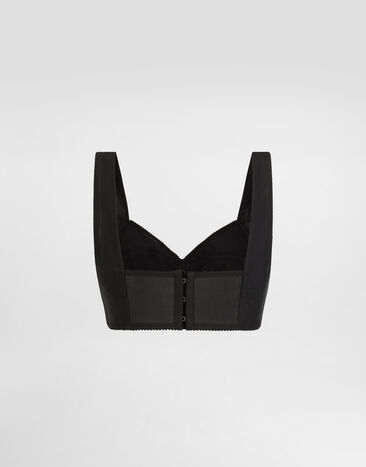 Dolce & Gabbana Satin corsetry bra Black F7Y28TG9826