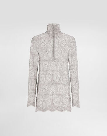 Dolce & Gabbana Chantilly lace blouse Multicolor F7BV7TILMDD