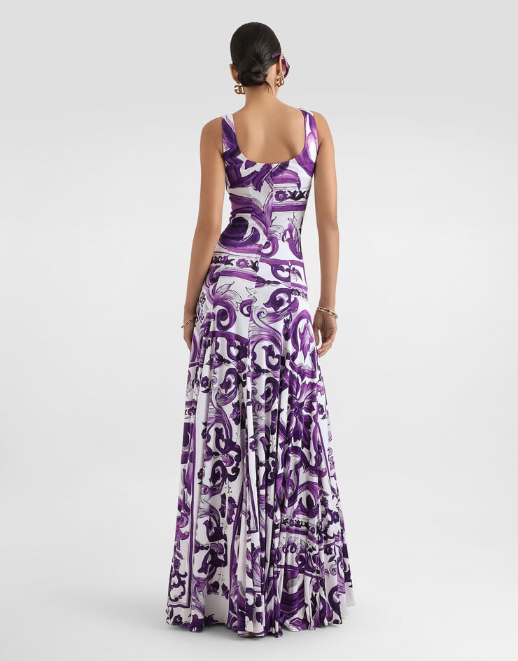 Dolce & Gabbana Majolica-print sleeveless dress Multicolor F6DAOTFS8C0