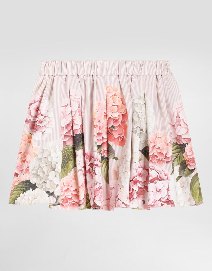 Dolce & Gabbana Hydrangea-print canvas skirt Multicolor L55I63FI5NR