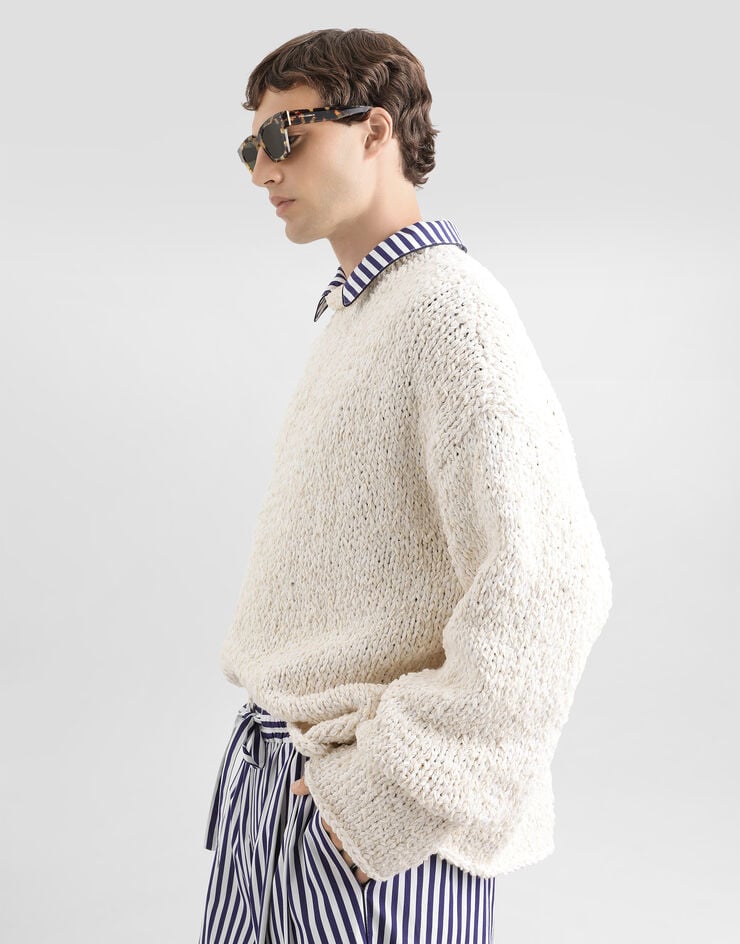 Dolce & Gabbana Cotton-blend pullover White GXW77TJGMF9