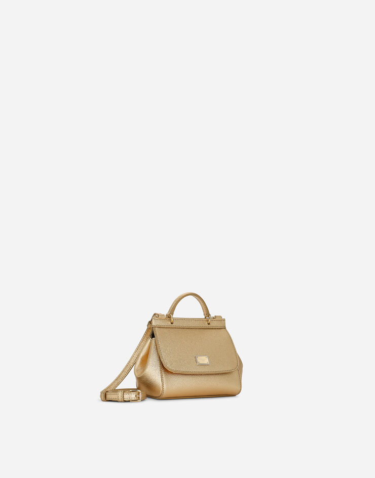 Dolce & Gabbana Sicily mini bag in Dauphine leather Gold EB0003AH443