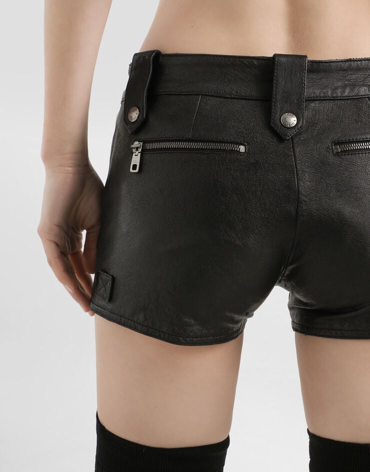 Dolce & Gabbana Vintage leather shorts Black FTDE4LGDDEH