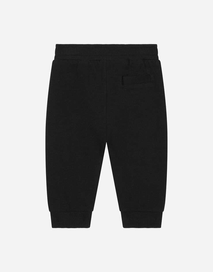 DolceGabbanaSpa Jersey jogging pants with logo print Black L1JPIGG7KU7