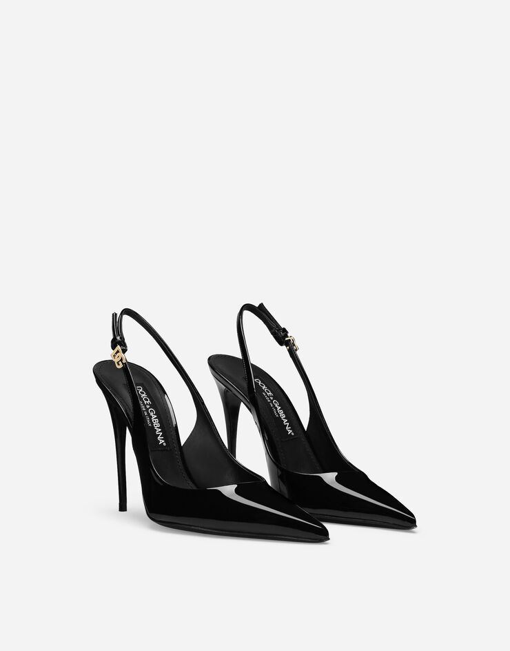 Dolce & Gabbana Patent leather slingbacks Black CG0748A1471