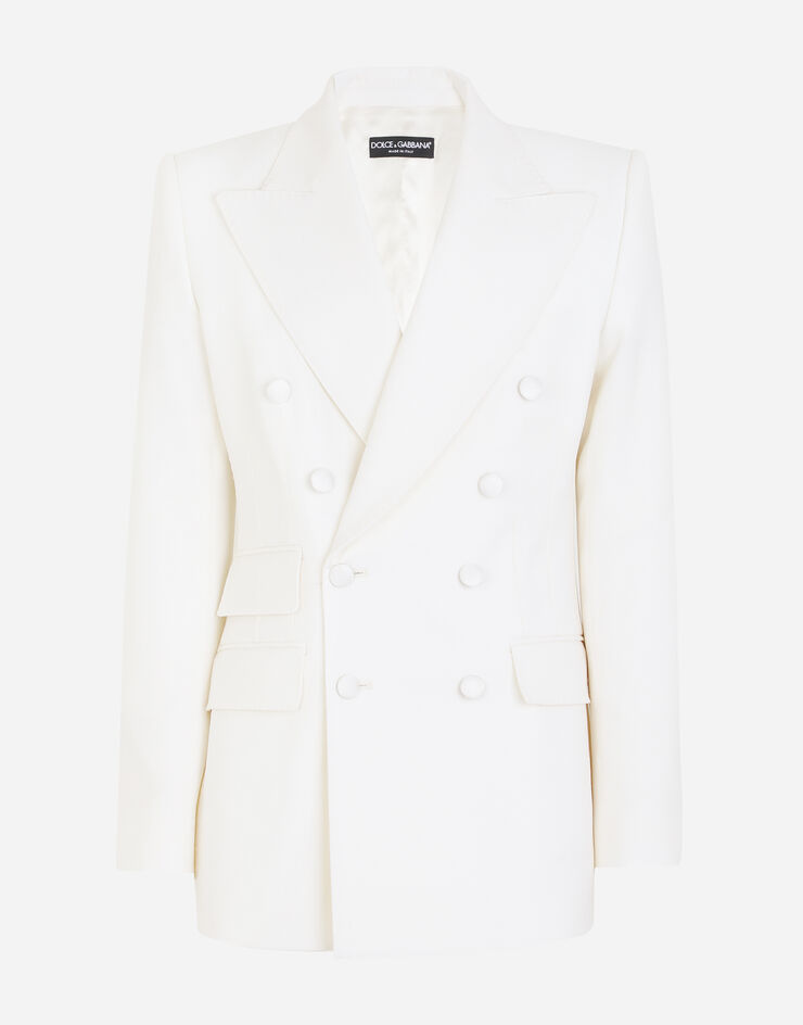 Dolce & Gabbana Veste croisée en laine vierge Blanc F29DPTFUCCS