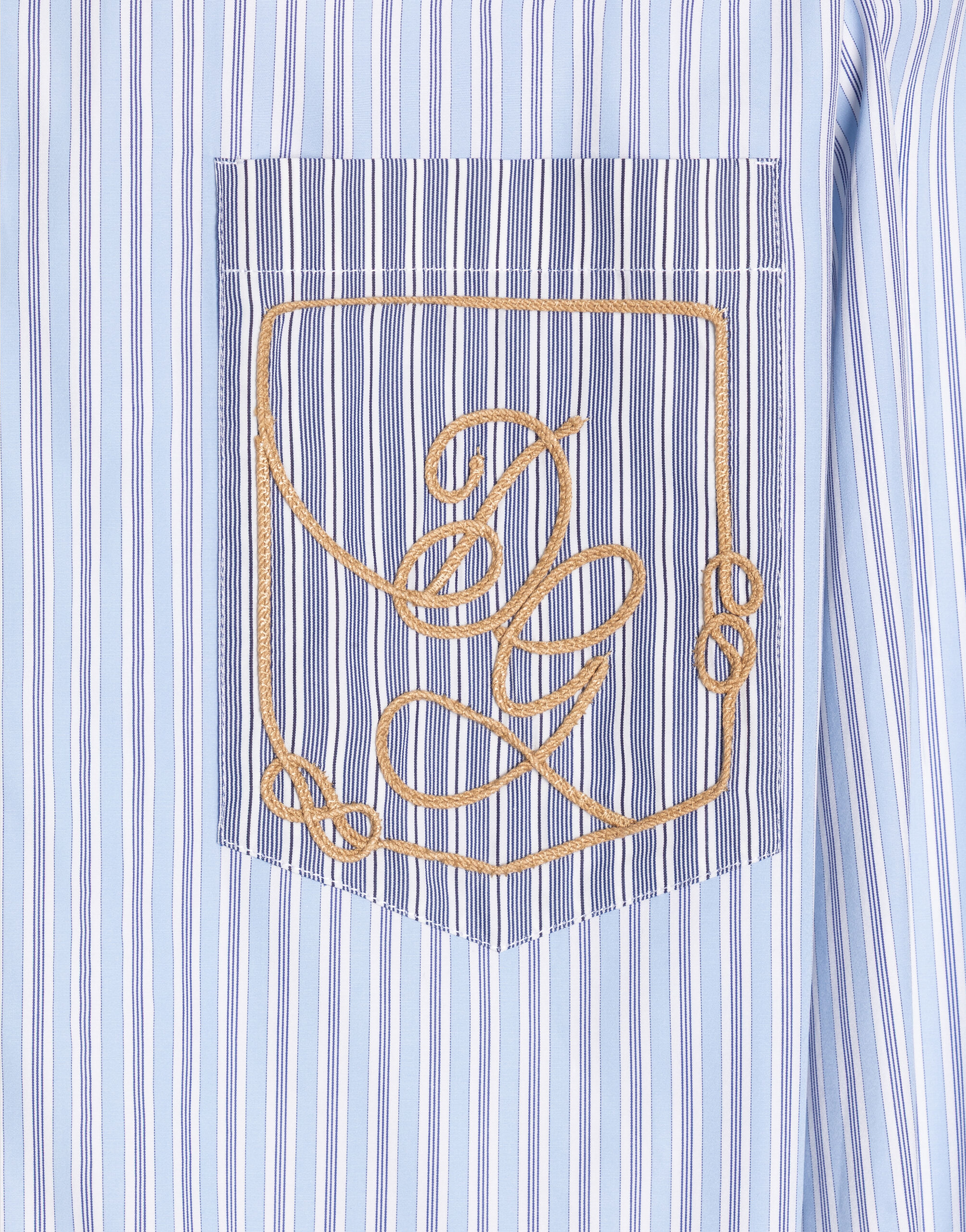 Striped poplin shirt - thumbnail 4