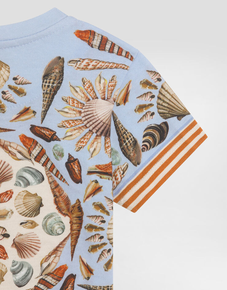 Dolce & Gabbana Shell-print short-sleeved jersey t-shirt Multicolor L1JT7WII7I0