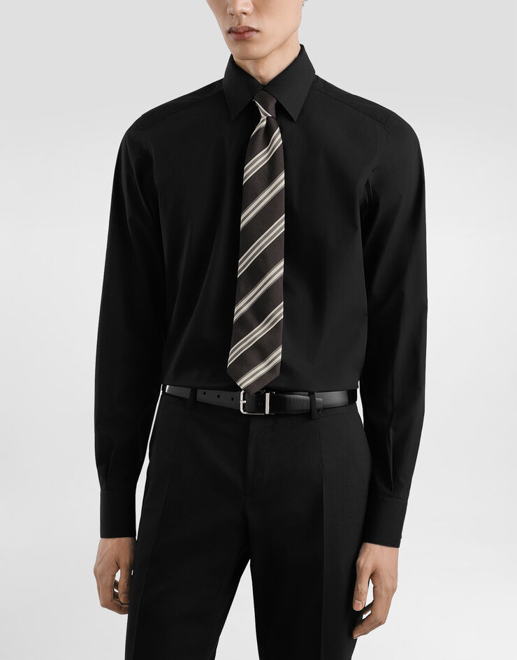 Dolce & Gabbana Striped jacquard tie Multicolor GT147EG0JRY