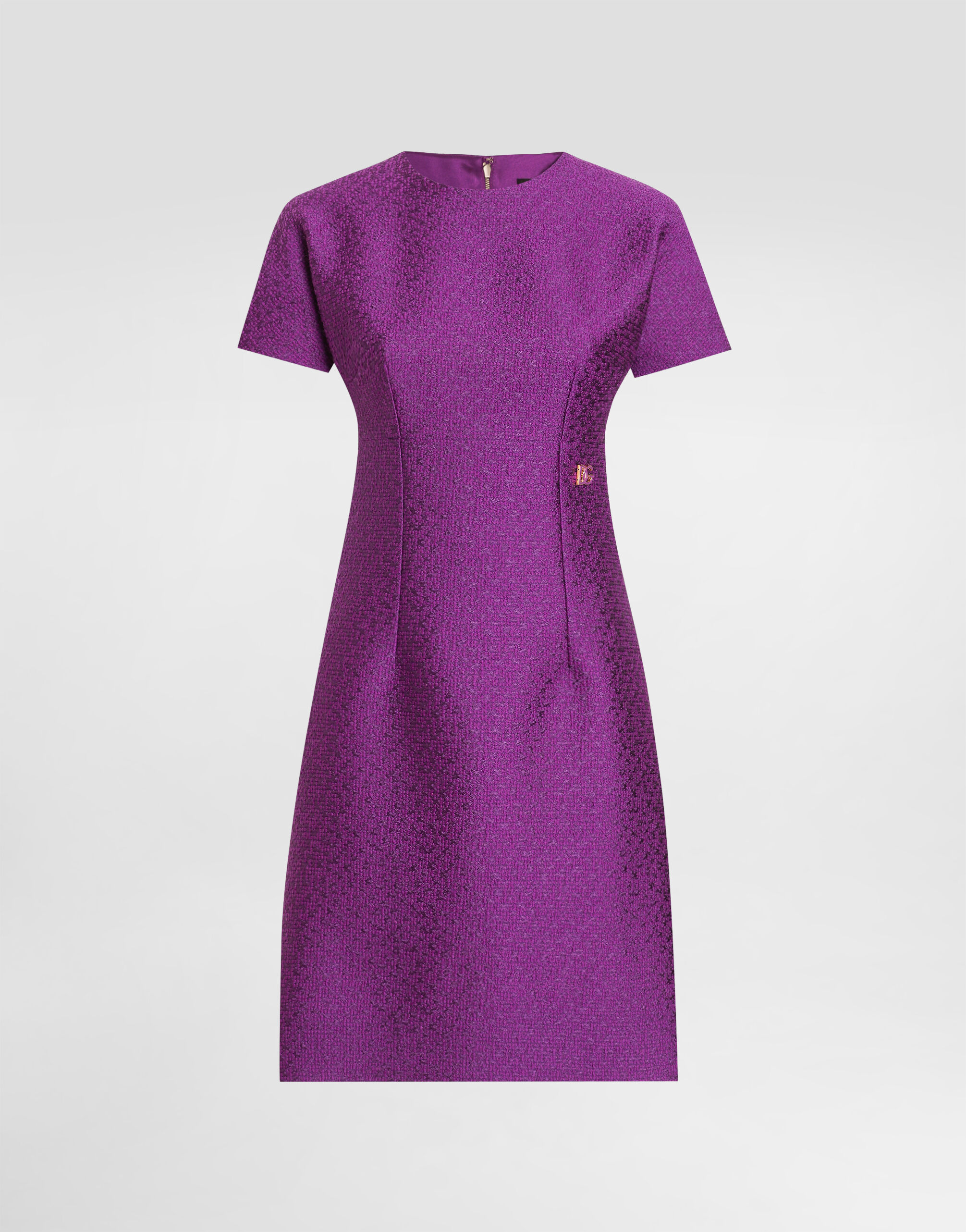 【関税＆送料込み】Dolce & Gabbana Violet Dress With Round Purple Dress with floral motif Dolce & Gabbana