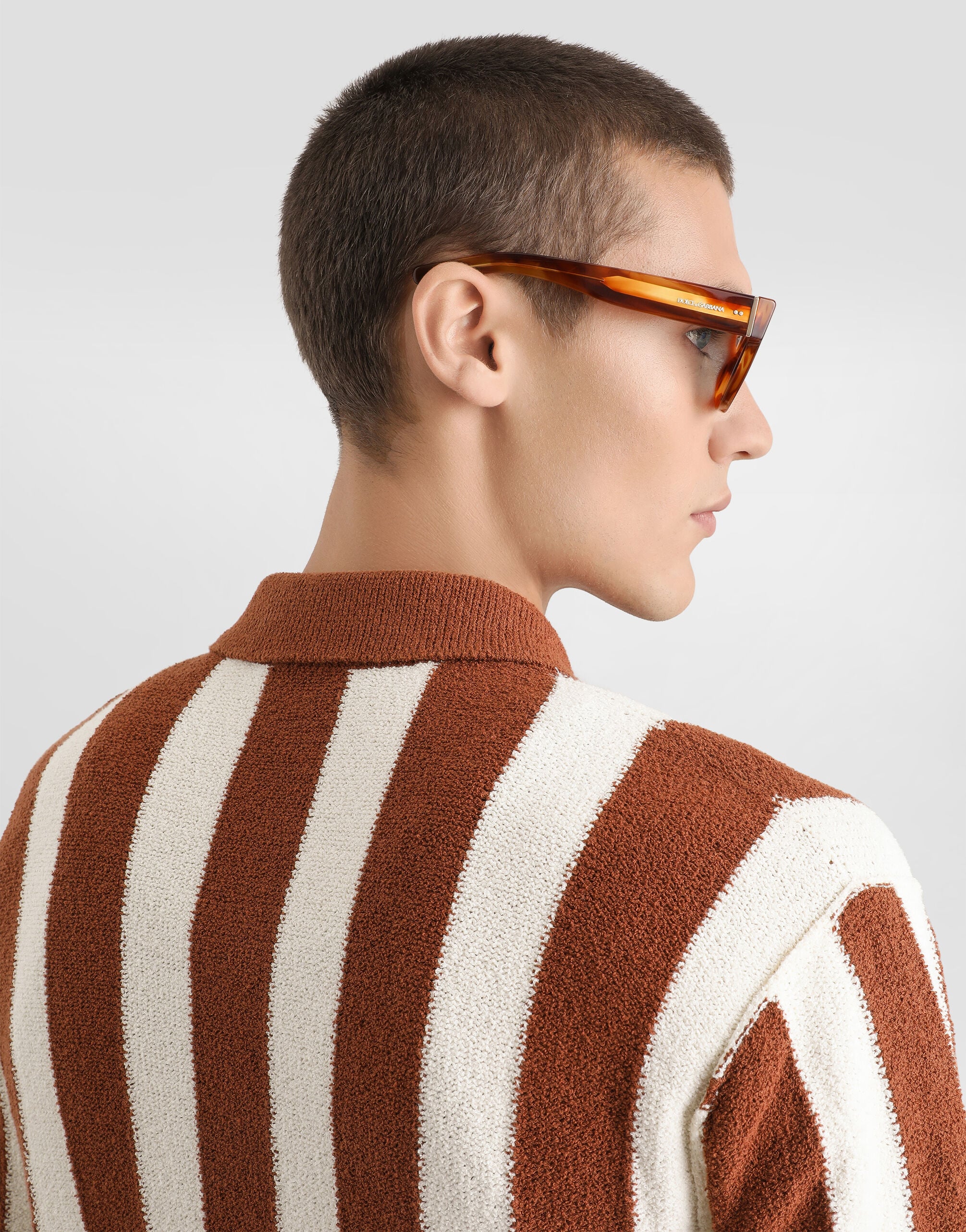 Striped knit shirt in Multicolor for Men | Dolce&Gabbana®