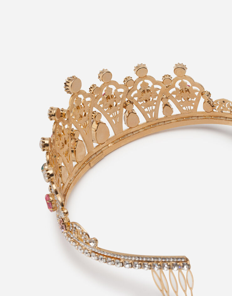 Dolce & Gabbana Tiara with rhinestones Gold WHL8S1W1111