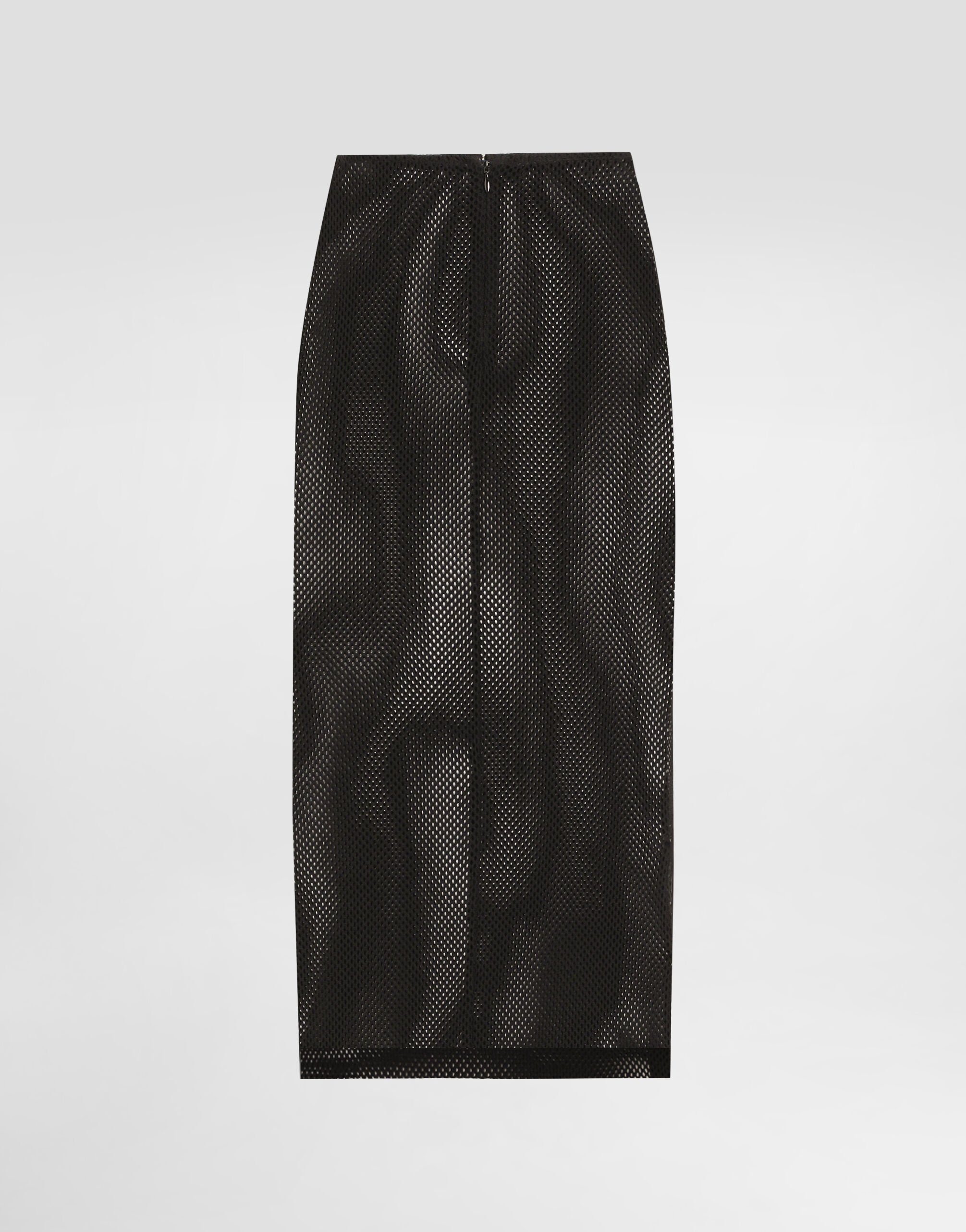 Blackのウィメンズ メッシュ ロンゲット スカート | Dolce&Gabbana®