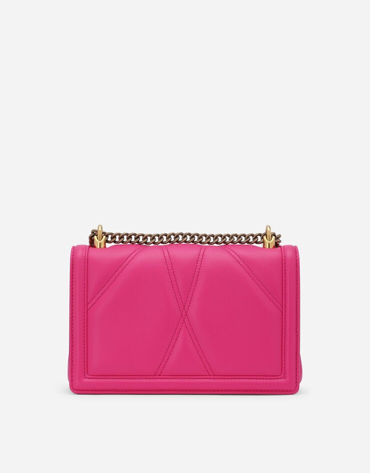 Dolce & Gabbana Medium Devotion bag in quilted nappa leather Pink BB7158AW437