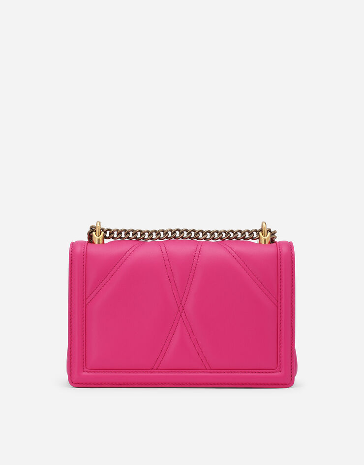 Dolce & Gabbana Medium Devotion bag in quilted nappa leather Pink BB7158AW437