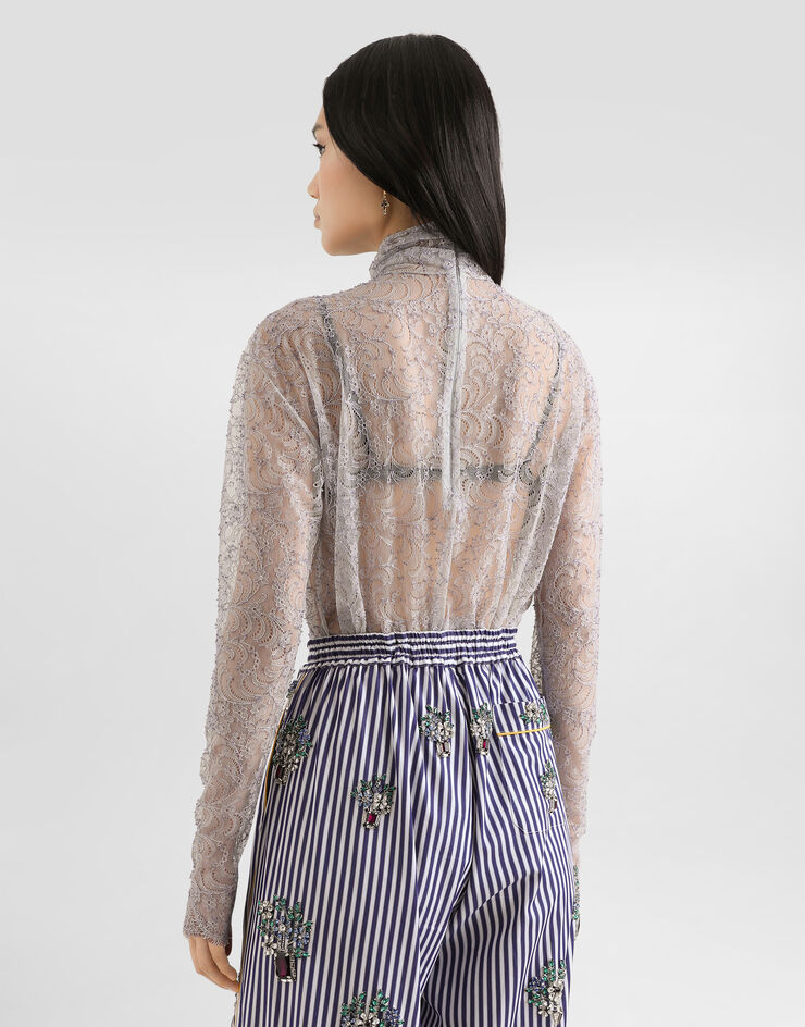 Dolce & Gabbana Chantilly lace blouse Multicolor F7BV7TILMDD