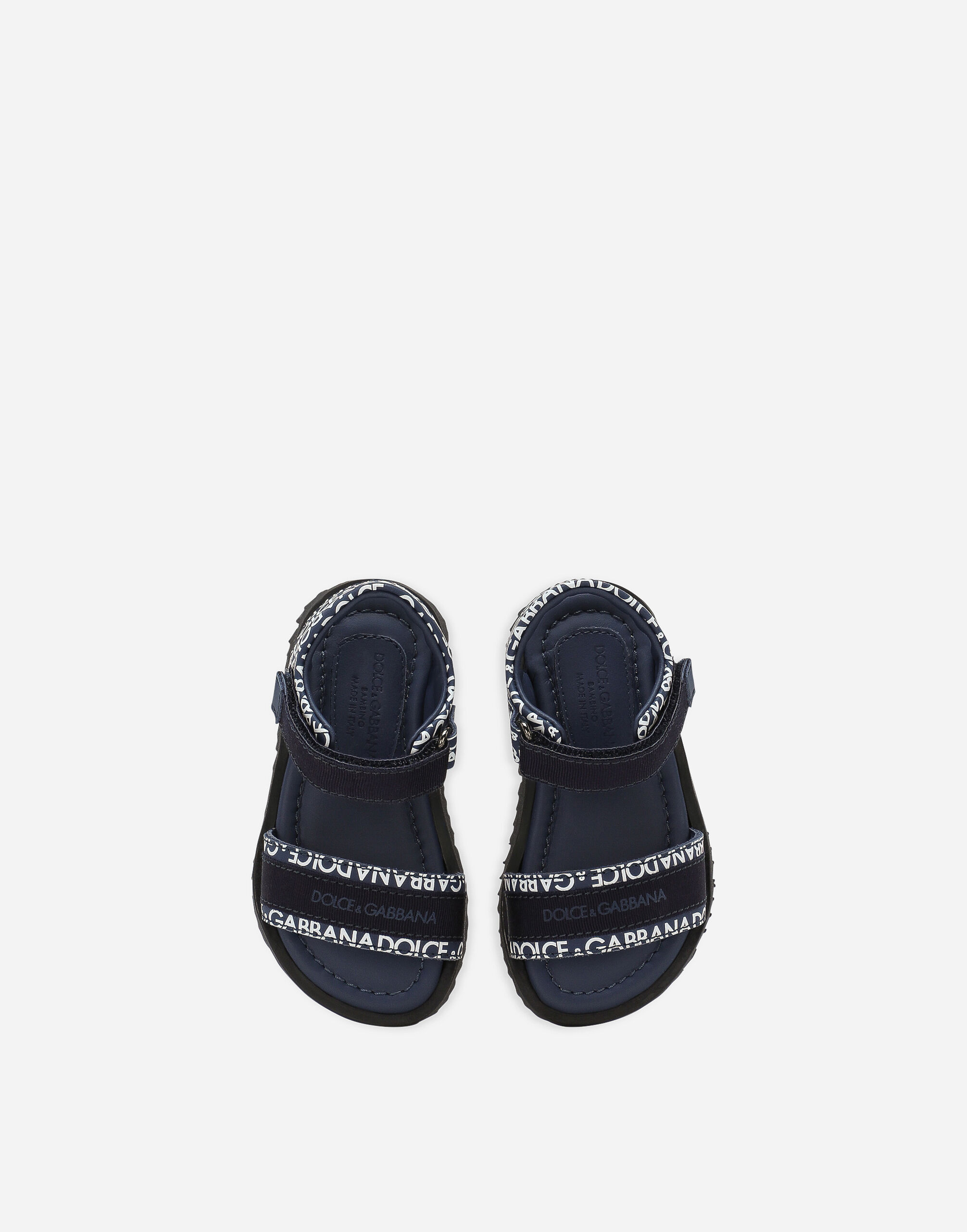 Printed calfskin sandals in Print for Boys Dolce Gabbana