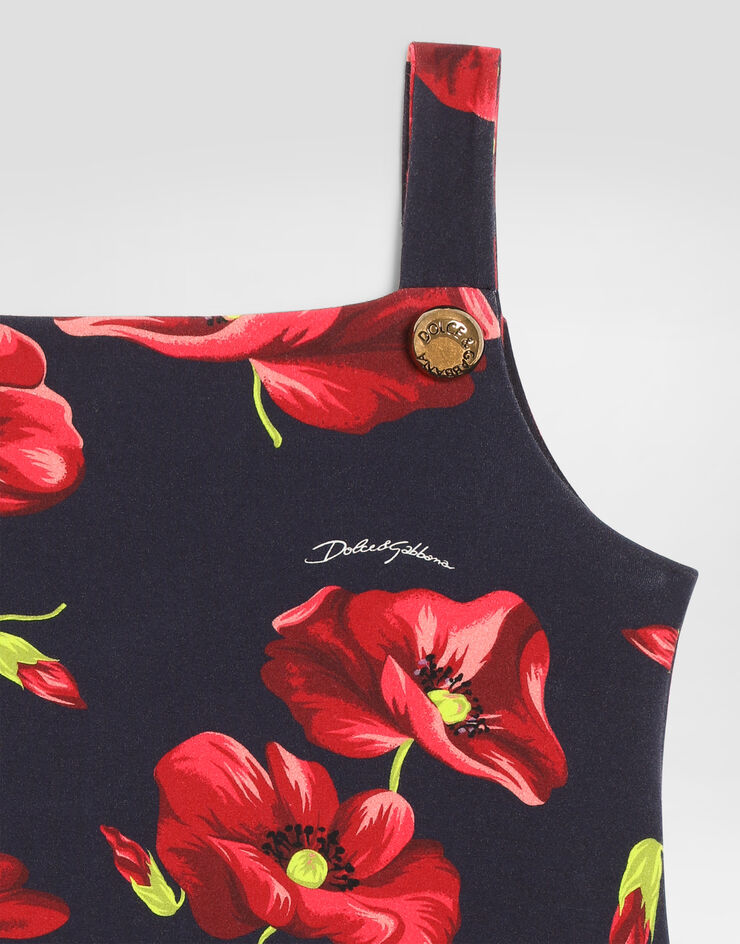 Dolce & Gabbana Poppy-print interlock dress Dolce & Gabbana Poppy-print interlock dress L5JDBIHSGBD