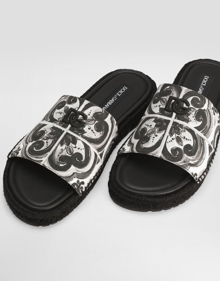 Dolce & Gabbana Shell-print canvas espadrille sandal Multicolor A80544AJ235