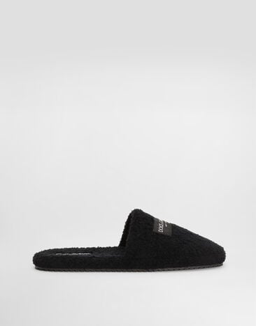 Dolce & Gabbana DG Hotel terry slippers Black A80608A0324