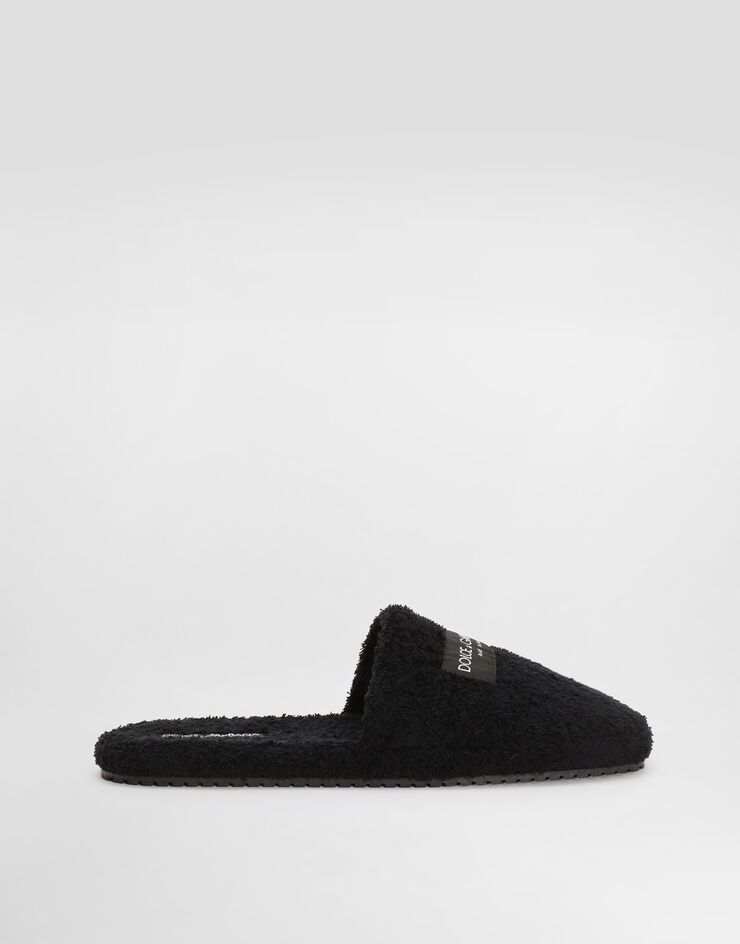 Dolce & Gabbana DG Hotel terry slippers Black A80608A0324