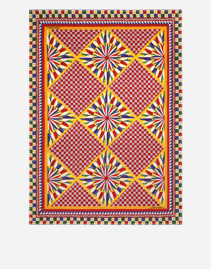 Dolce & Gabbana Silk and Wool Blanket Multicolor TCE012TCAB6