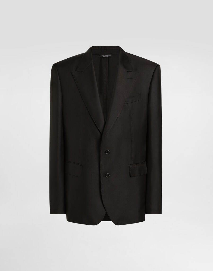 Sicilia light single-breasted silk twill jacket